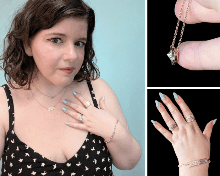 Gold and silver jewelry by WEND from Beaumont Jewelry Collective.