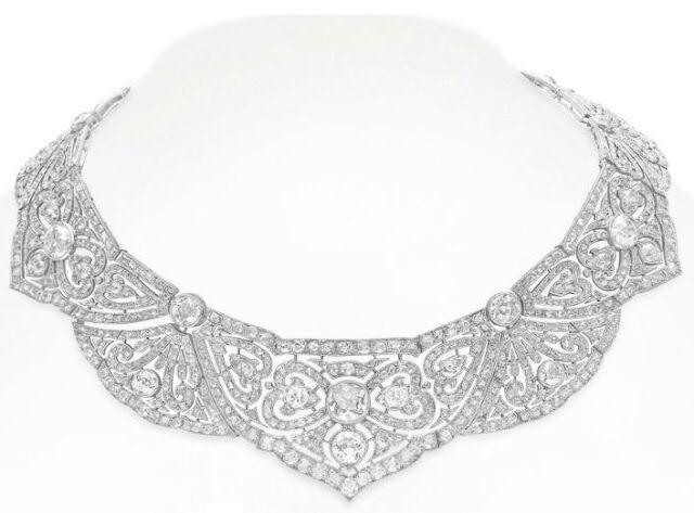 A Belle Epoque diamond necklace. Via Diamonds in the Library.