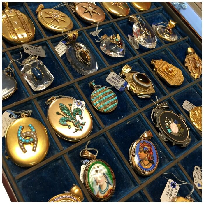 A stunning selection of antique lockets at A Brandt and Son