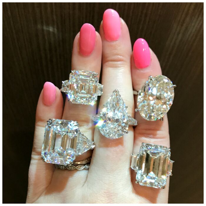 A hand full of glorious diamond rings by the legendary Kwiat! Any one of these would be a dream engagement ring.