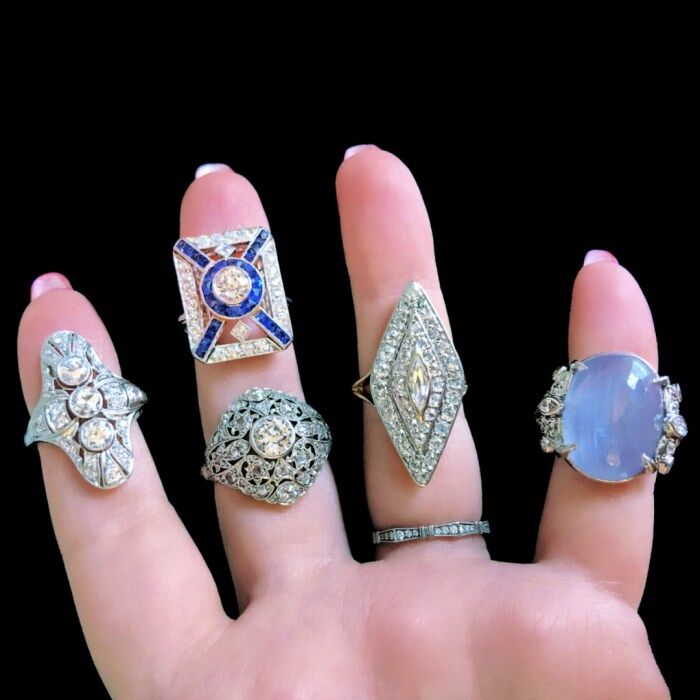 Wilson s Wishlist vintage charms and rings. Diamonds in the Library