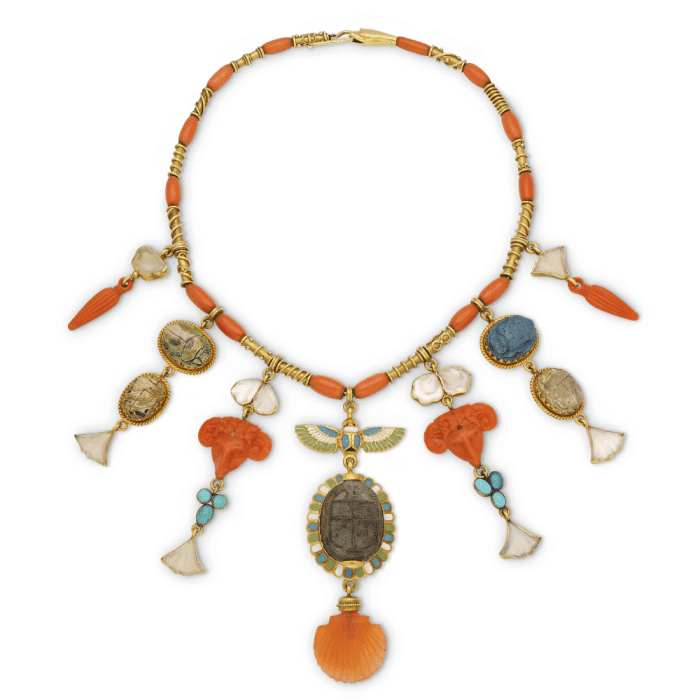 The Egyptian Revival necklace that Meryl Streep wore in The Devil Wears Prada was once a gift from Edward VII to his mistress Lillie Langtry.