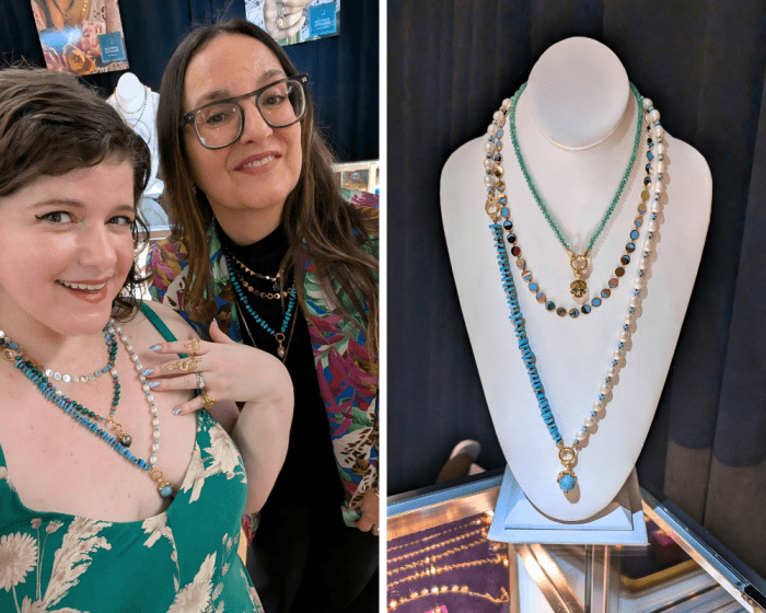 Trying on Delphine Leymarie Fine Jewelry with the designer herself at NYCJAOS Spring 2025