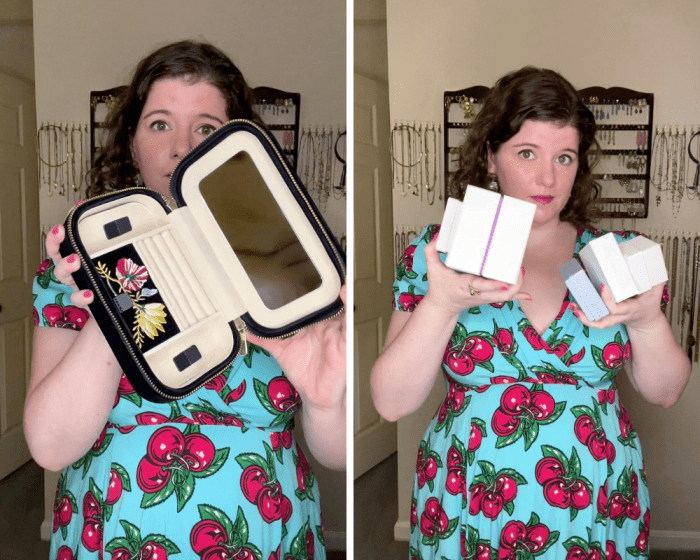 How to pack your jewelry when you have a LOT of jewelry - first, pack anything fragile in travel cases or little boxes.