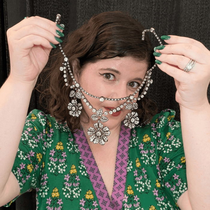 The most spectacular Victorian diamond flower necklace! Seen at Keyamour during Spring NYCJAOS 2026.