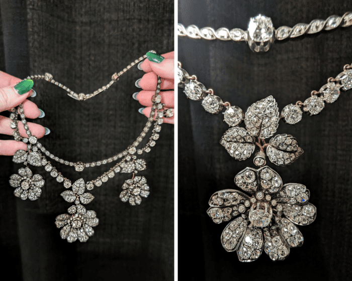 The most spectacular Victorian diamond flower necklace! Seen at Keyamour during NYCJAOS 2026